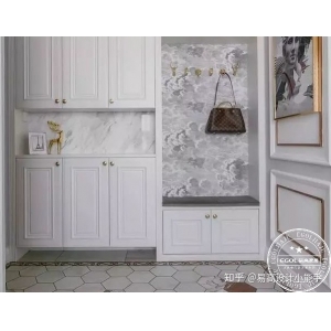 辦公室入門屏風(fēng)形象墻 戶型位置不同，玄關(guān)這樣做，入門就被驚艷到